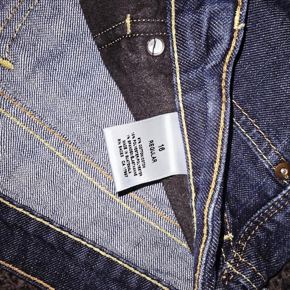 The Diva Size 16 Straight Leg Jeans Dark Wash Stretch Denim - Picture 6 of 6